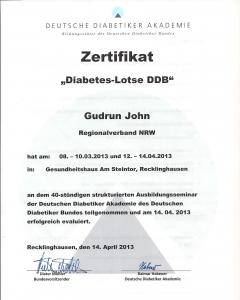 Zertifikat Diabetes Lotse 001